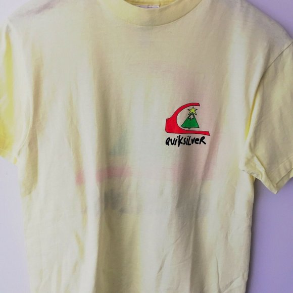 AMERICAN VINTAGE 80s Quiksilver T Shirt Surf M - Picture 2 of 10